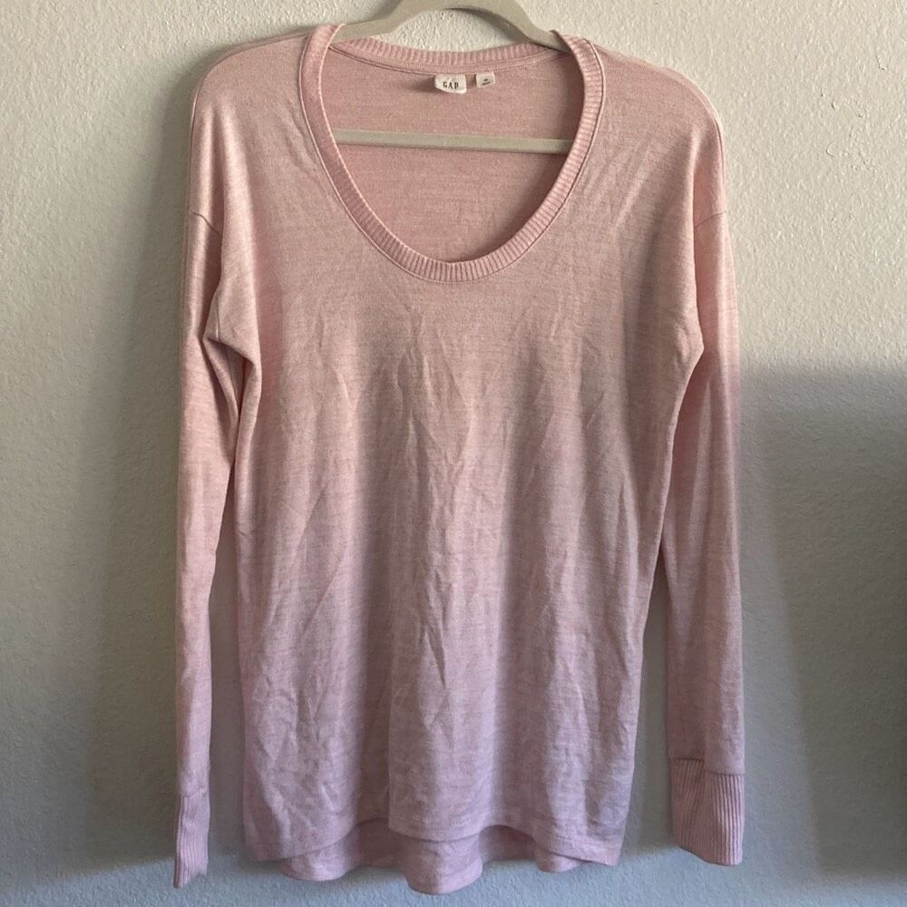 GAP Pink Lightweight Scoop Neck Sweater XS Long Sleeve Soft Knit